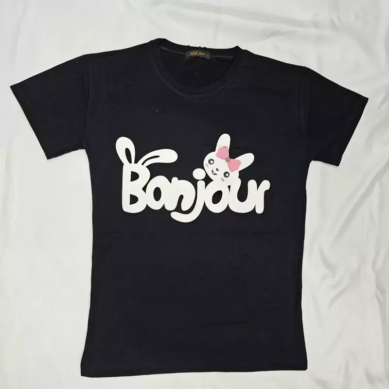 تیشرت زنانه چاپ پفکی