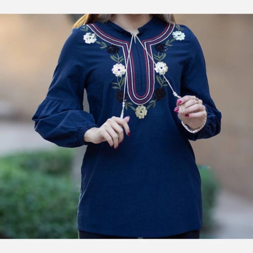 شومیز زنانه گلدوزی شده بدون آبرفت