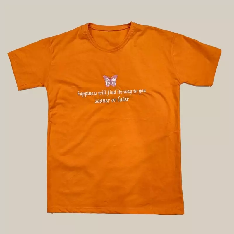 خرید تیشرت زنانه گلدوزی شده طرح پروانه