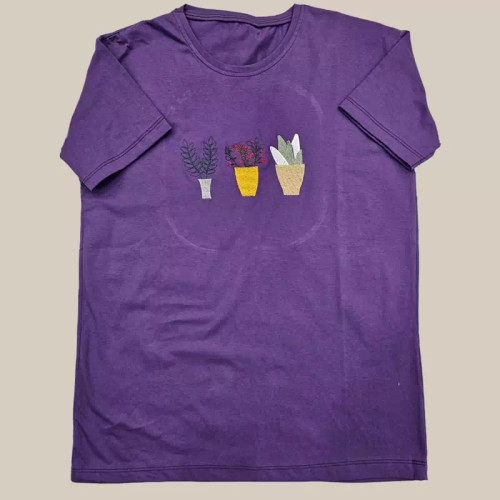 خرید تیشرت زنانه طرح گلدون