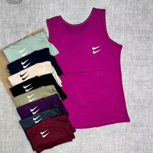 خرید تاپ ویسکوز زنانه طرح نایکی