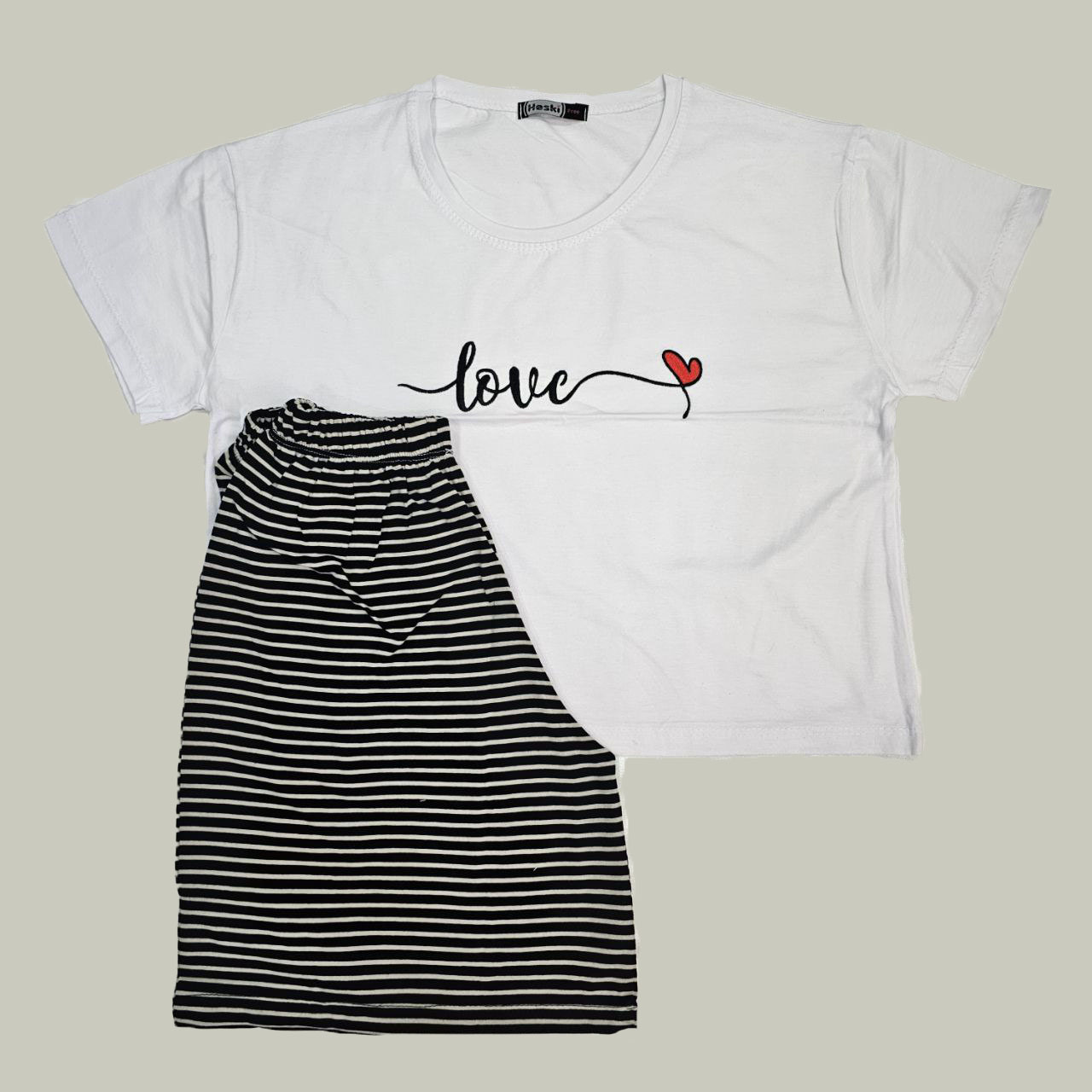 خرید ست کراپ و شورتک سوپر پنبه گلدوزی شده