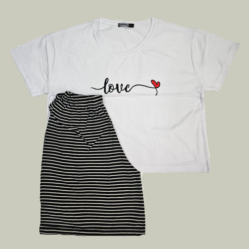 خرید ست کراپ و شورتک سوپر پنبه گلدوزی شده