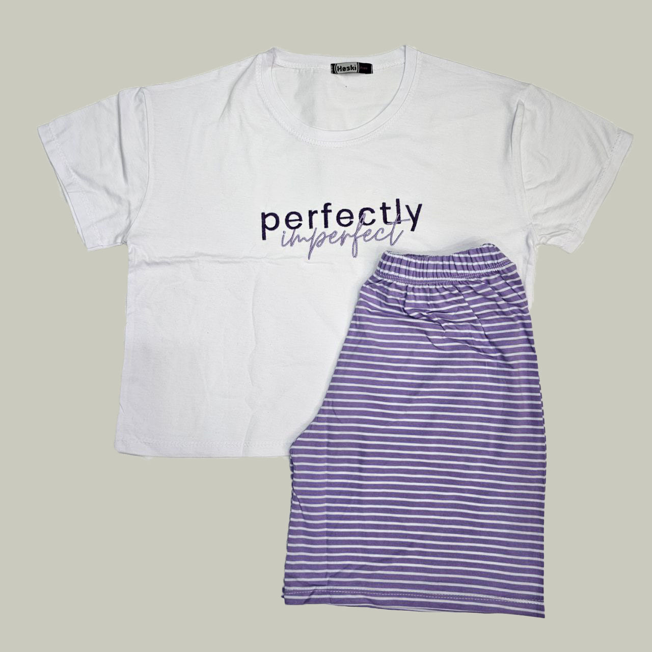 خرید ست کراپ و شورتک گلدوزی شده