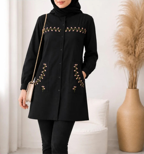 شومیز مانتویی زنانه مدل لیندا